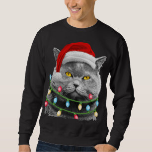 Kat Kerstmis Boom Lichten Kerstmis Meowy Catmas Trui