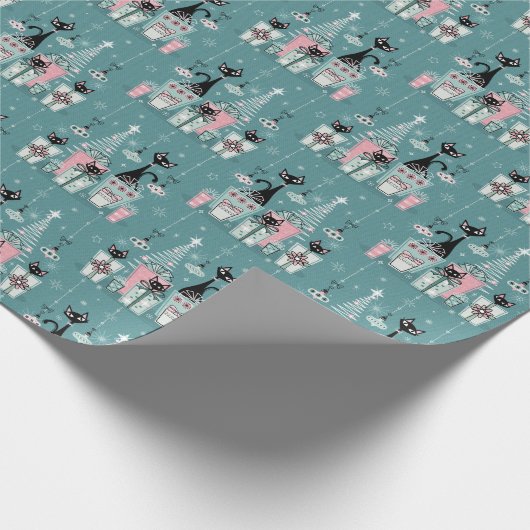  Kat Kerstmis II ©studioxine Cadeaupapier (Hoek)