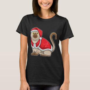 Kat Kerstmis Kerstman hoed T-shirt