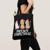 Kat Kerstmis - Meow Kerstmis X-Mas Tote Bag (Dichtbij)