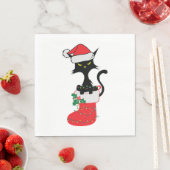 Kat Kerstmis Santa Hat Servet (Insitu)