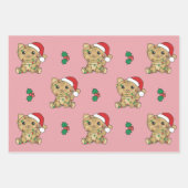 Kat Kerstmis Winter Dieren Vakantie Katten Inpakpapier Vel (Voorkant 3)