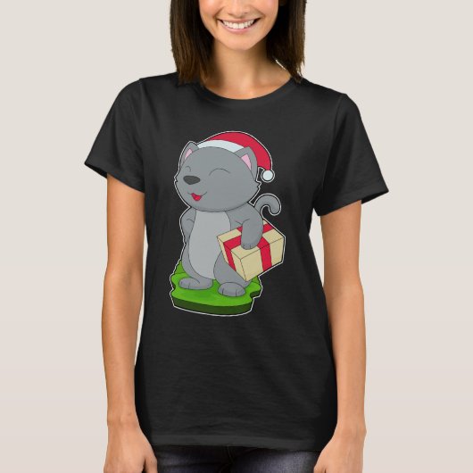 Kat Kerstpakket T-shirt (Voorkant)