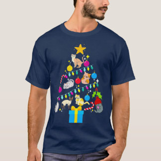 Kat-kerstsierboom Funny Xmas T-shirt