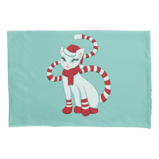 Kat-kerststemming - Vakbaren klaar voor Kat Kussensloop (Voorkant)