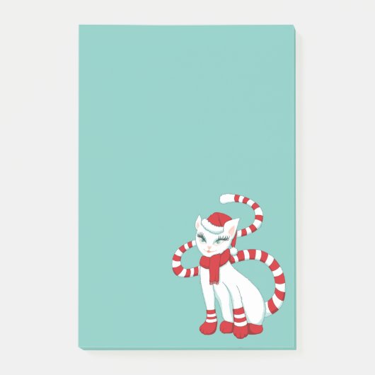 Kat-kerststemming - Vakbaren klaar voor Kat Post-it® Notes (Voorkant)
