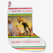 Kat kerststouwing op maat kleine kerstsok (Voorkant)