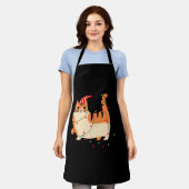 Kat-kerstverlichting Schort (Gedragen)