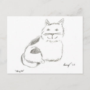 Kat ketch Briefkaart