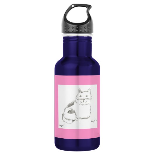 Kat ketch - Roze Waterfles (Voorkant)