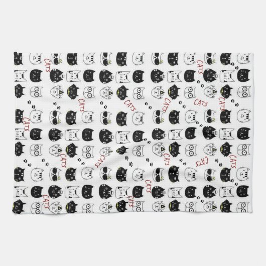 Kat Keuken Handdoek (Horizontaal)