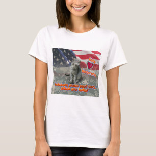Kat keurt veteraan voor een leven lang vriend goed t-shirt