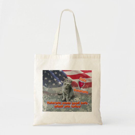 Kat keurt veteraan voor een leven lang vriend goed tote bag (Voorkant)