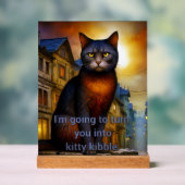 Kat Kibble Acryl Bord (Neutraal)