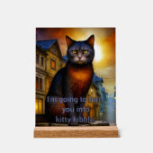 Kat Kibble Acryl Bord (Voorkant)