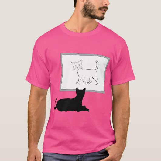 Kat kijken Cat Art T-shirt (Voorkant)