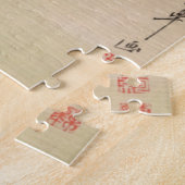 Kat kijken naar een spin door Oide Toko Legpuzzel (Zijkant)