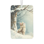 Kat kijken naar sneeuwvlokken luchtverfrisser (Achterkant)