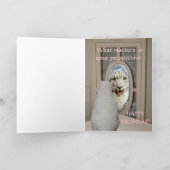 kat kijkt in de spiegel kaart (Binnen)