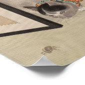 Kat kijkt naar een spin | Oide Tōkō Poster (Hoek)