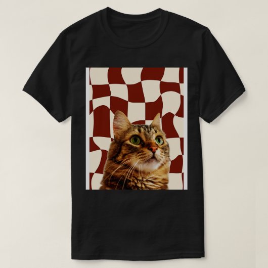 Kat kijkt naar zonsondergang 1 t-shirt (Design voorkant)
