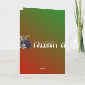 Kat kijkt uit het raam Kerst Kaart (Achterkant)