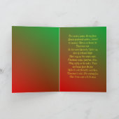 Kat kijkt uit het raam Kerst Kaart (Binnen)