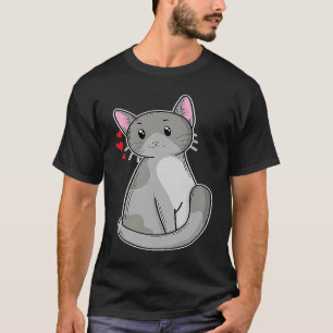 Kat kijkt verliefd op meester t-shirt