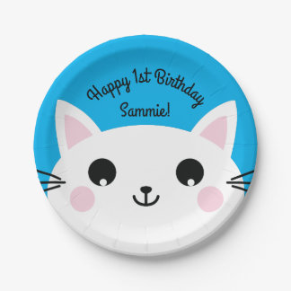 Kat Kind Kat bij geboorte-partij Papieren Bordje