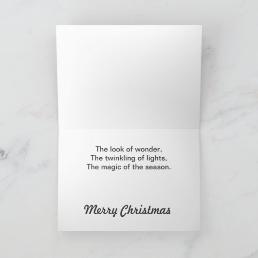 Kat & Kind Kerstgroet Feestdagen Kaart (Binnen)