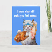 Kat, kip en vis krijgen goed kaart (Voorkant)