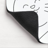 Kat Kitten Animal Feline Kat Line Art Muismat (Hoek)