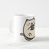 Kat, kitten, bal koffiemok (Voorkant links)
