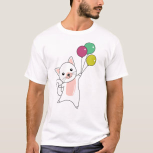 Kat Kitten Balloons luiden Kinderen dieren T-shirt
