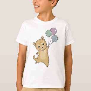 Kat Kitten Balloons luiden Kinderen dieren T-shirt