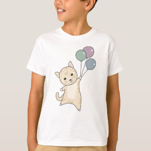 Kat Kitten Balloons luiden Kinderen dieren T-shirt