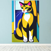 Kat/Kitten Canvas Print (Insitu (Houten vloer))