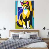 Kat/Kitten Canvas Print (Insitu (Slaapkamer))