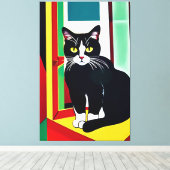 Kat/Kitten Canvas Print (Insitu (Houten vloer))