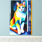 Kat/Kitten Canvas Print (Insitu (Houten vloer))
