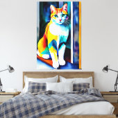 Kat/Kitten Canvas Print (Insitu (Slaapkamer))