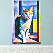Kat/Kitten Canvas Print (Insitu (Houten vloer))