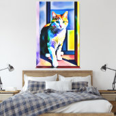 Kat/Kitten Canvas Print (Insitu (Slaapkamer))