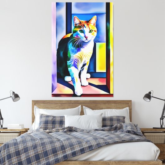 Kat/Kitten Canvas Print (Insitu (Slaapkamer))