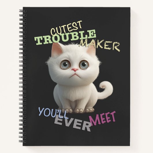 Kat Kitten Cuttest Trouble Maker Leuke Schattige P Notitieboek (Voorkant)