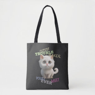Kat Kitten Cuttest Trouble Maker Leuke Schattige P Tote Bag