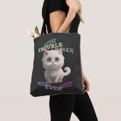 Kat Kitten Cuttest Trouble Maker Leuke Schattige P Tote Bag (Dichtbij)
