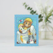 KAT-, KITTEN- EN MUISANGELS IN HEAVEN-, HALO- EN W BRIEFKAART (Staand voorkant)