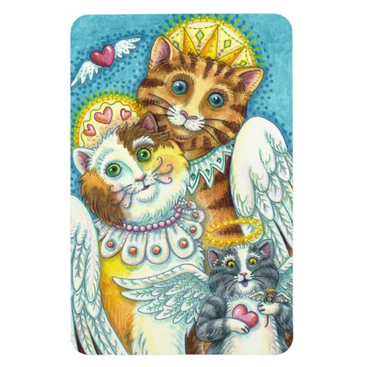 KAT-, KITTEN- EN MUISANGELS IN HEAVEN-, HALO- EN W MAGNEET (Verticaal)