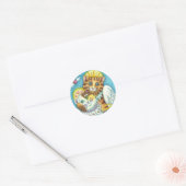 KAT-, KITTEN- EN MUISANGELS IN HEAVEN-, HALO- EN W RONDE STICKER (Envelop)
